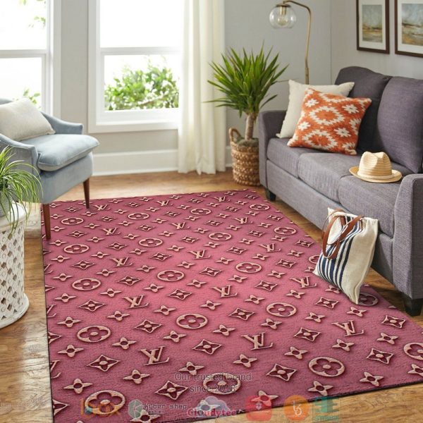 Louis Vuitton 3D Lv Pink Rug Carpet