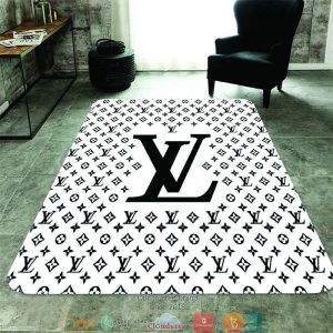 Louis Vuitton Black And White Carpet Rug