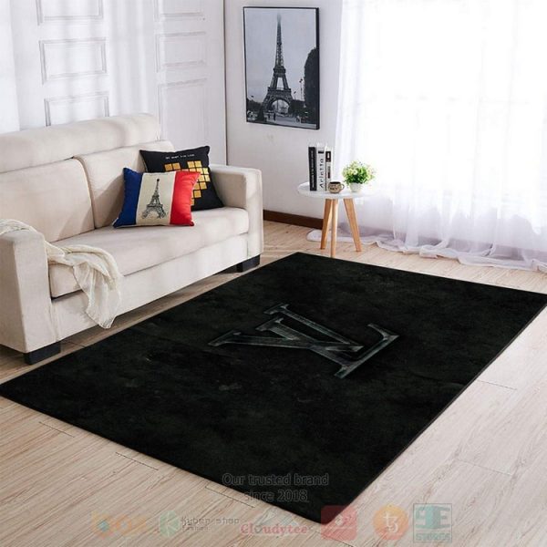 Louis Vuitton Black Inspired Rug