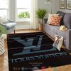 Louis Vuitton Blue Lv Black Rug Carpet