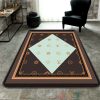 Louis Vuitton Brown Pattern Rectangle Rug