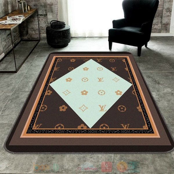 Louis Vuitton Brown Pattern Rectangle Rug