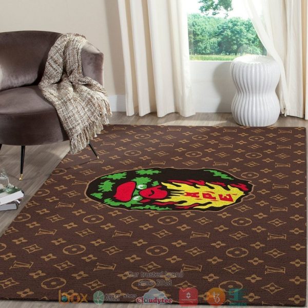 Louis Vuitton Lv Ape Brown Rug Carpet