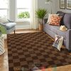 Louis Vuitton Lv Brown Caro Pattern Rug Carpet