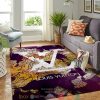 Louis Vuitton Lv Floral Pattern Purple Rug Carpet