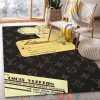 Louis Vuitton Lv Paper Card Pattern Black Rug Carpet