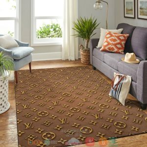 Louis Vuitton Lv Pattern Brown Simple Rug Carpet