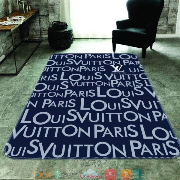 Louis Vuitton Paris Navy Carpet Rug