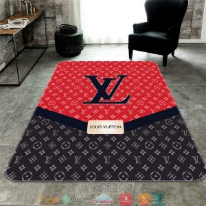 Louis Vuitton Red Black Carpet Rug