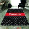 Louis Vuitton Supreme Black Red Carpet Rug