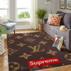 Louis Vuitton Supreme Brown Inspired Rug