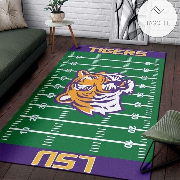 Lsu Tigers Rug Room Carpet Sport Custom Area Ncaa Floor Mat Home Decor