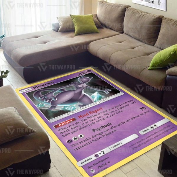 Mewtwo Unbroken Bonds Pokemon Rug