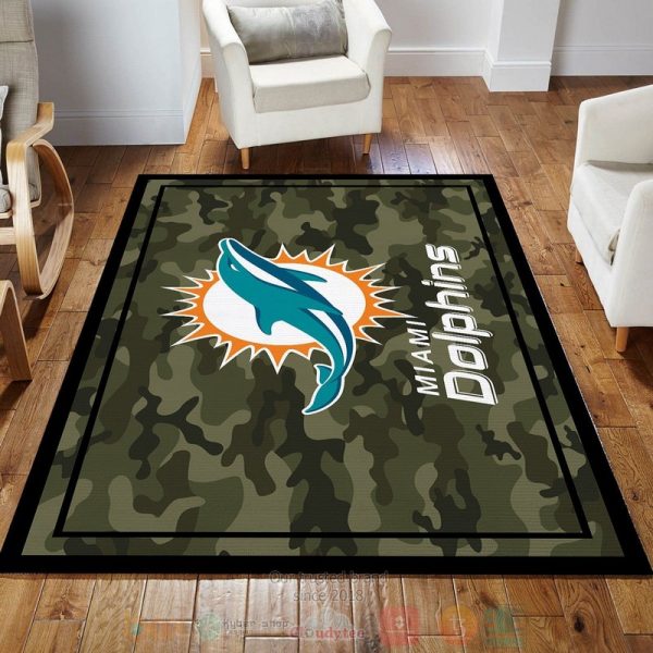 Miami Dolphins Nfl Room Sport Custom Area Rugs