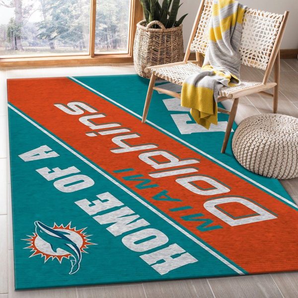 Miami Dolphins Team Nfl Team Logos Area Rug