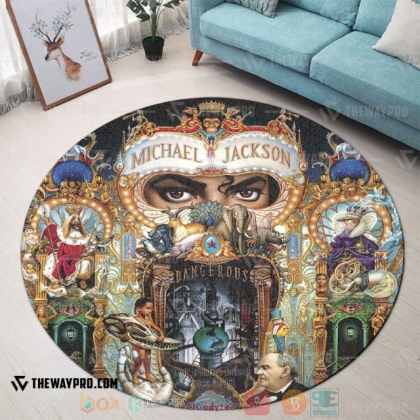 Michael Jackson Dangerous Round Rug