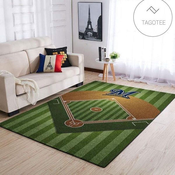 Milwaukee Brewers Area Rug Mlb Baseball Team Logo Carpet Living Room Rugs Floor Decor 200327