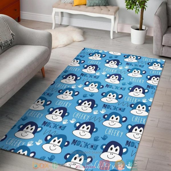 Monkey Blue Rug Carpet