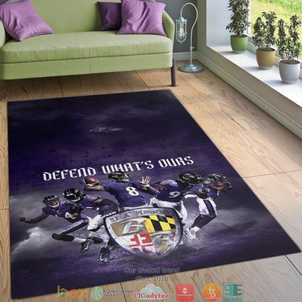 Nfl Defend Baltimore Ravens Rug Carpet