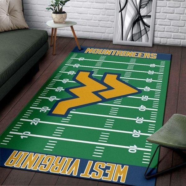 Nfl Football Fans West Virginia Mountaineers Home Field Area Rug Football Home Decor