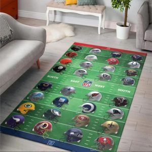 Nfl Football Full Team Area Rug Rugs For Living Room Rug Home Decor