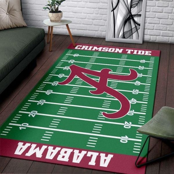 Nfl Football Team Alabama Crimson Tide Home Field Rug Area Rug Home Decor