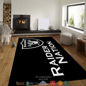 Nfl Raider Nation Black Rug Carpet