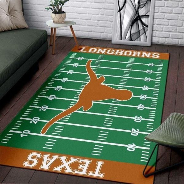 Nfl Team Texas Longhorns Home Field Area Rug Sport Home Decor