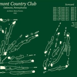 Oakmont Country Club Pennsylvania Map Rug