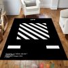 Off White Displate Stripes Area Fashion Brand Rug Carpet