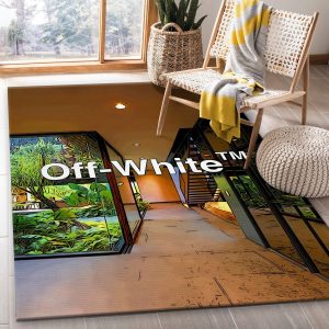 Off White Poster Area Rug Fashion Brand Rug Floor Decor Home Decor