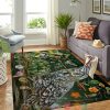 Owl Flower Pattern Rug Carpet