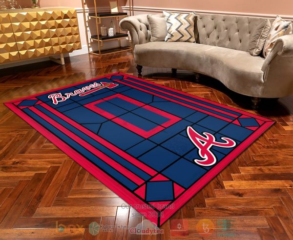 Personalized Atlanta Braves Custom Area Rug