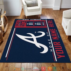 Personalized Atlanta Braves Wincraft Mlb Rug Carpet