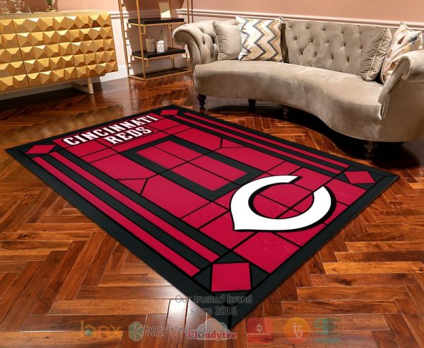 Personalized Cincinnati Reds Custom Area Rug