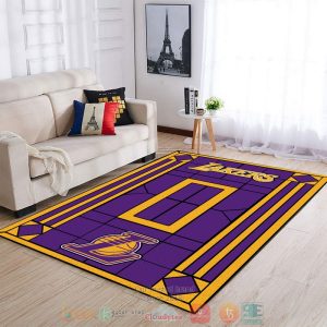 Personalized Los Angeles Lakers Custom Area Rug