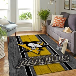 Pittsburgh Penguins Nhl Team Logo Style Nice Gift Home Decor Rectangle Area Rug