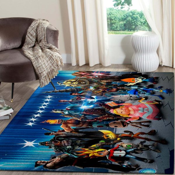 Playstation Play Game Area Rug - Gaming Home Yr52187 Rug Carpet