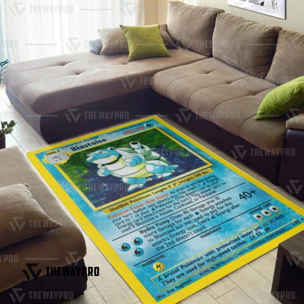 Pokemon Blastoise Card Rug