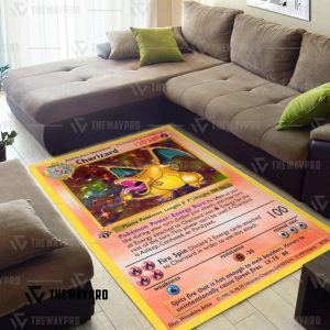 Pokemon Charizard Card Rug