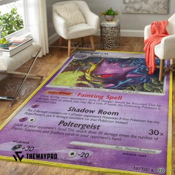 Pokemon Gengar Stormfront Rug