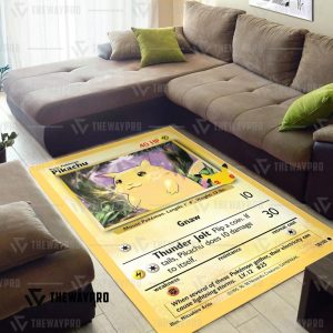 Pokemon Pikachu Card Rug