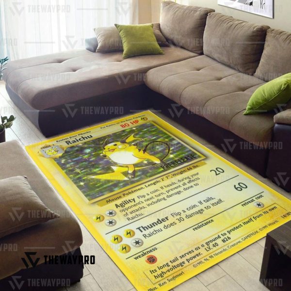 Pokemon Raichu Card Rug