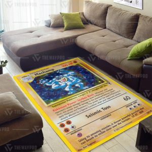 Pokemon Shadowless Holographic Machamp Rug