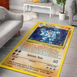 Pokemon Shadowless Holographic Machamp Rug