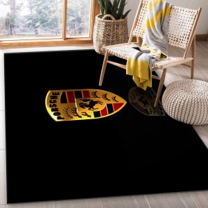 Porsche Logo Area Rug Living Room Rug Floor Decor Home Decor