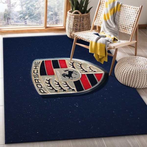 Porsche Logo Ver13 Area Rug For Christmas Bedroom Rug Floor Decor Home Decor