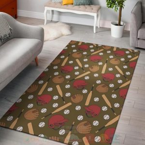 Print Pattern Baseball Inspired Rug