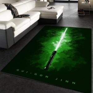 Qui Gon Rug Star Wars Lightsabers Rug Floor Decor Home Decor