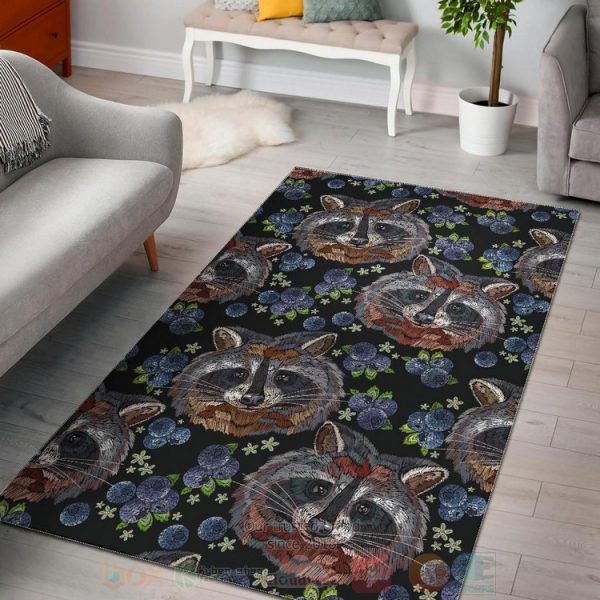 Raccoon Flower Inspired Rug